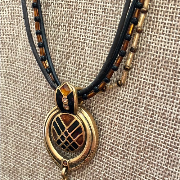 Chico’s Antique Gold Tone 11” Necklace 6-Strand - Picture 2 of 4